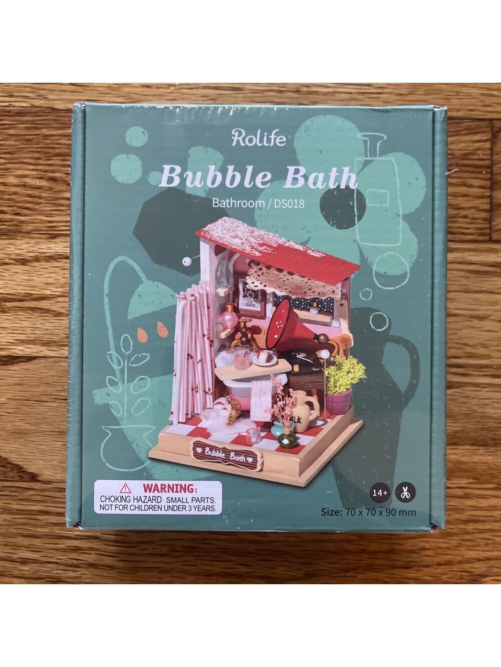 Rolife Super Mini House Bubble Bath Bathroom DS018 Dollhouse Craft Kit Miniature